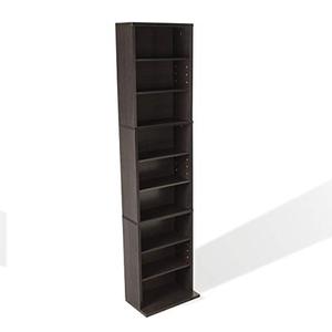 lot 3066 image: Atlantic Summit Adjustable Media Cabinet - Holds 261 CDs, 114 DVDs, 132 Games PN74735727 in Espresso