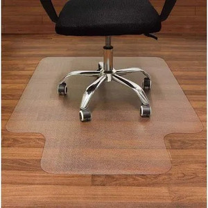 lot 3100 image: AiBOB Office Chair Mat for Hardwood Floors, 45 X 53 in, Heavy Duty Floor Mats for Computer Desk, Easy Glide for Chairs, Flat Without Curling