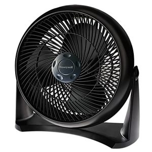 lot 3128 image: Honeywell HT-908 TurboForce Room Air Circulator Fan, Medium, Black ��Quiet Personal Fanfor Home or Office, 3 Speeds and 90 Degree Pivoting Head