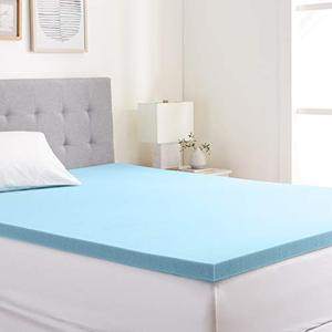 lot 3135 image: Amazon Basics Cooling Gel-Infused Firm Support Mattress Topper - Alternative Latex Foam - 2-inch - Full