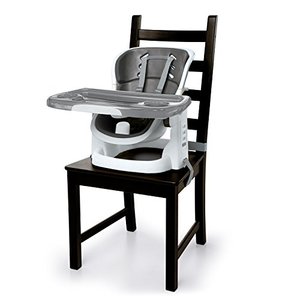 lot 3138 image: Ingenuity Infant-to-Toddler SmartClean ChairMate High Chair Booster Seat - Slate , 22.25x21.25x24 Inch (Pack of 1)