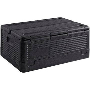 lot 3216 image: Black Styrofoam Latching Container, 24 L x 24 H  16 W