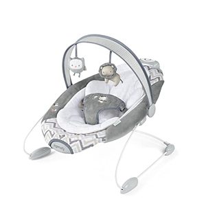 lot 3249 image: Ingenuity SmartBounce Automatic Baby Bouncer Seat with Music, Nature Sounds, Removable Toy Bar & 2 Plush Infant Toys - Braden