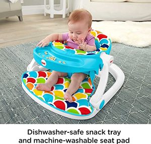 lot 3326 image: Fisher-Price Deluxe Sit-Me-Up Floor Seat with Toy-Tray Happy Hills