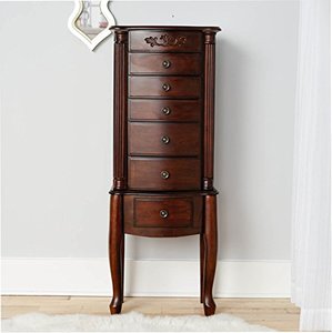 lot 3357 image: Hives and Honey Morgan Armoire Jewelry Cabinet, Dark Walnut