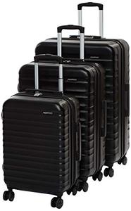 lot 3403 image: Amazon Basics 3-Piece Set Hardside Spinner, Black