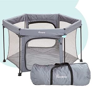 lot 3408 image: hiccapop 53 PlayPod Deluxe Portable Playpen for Babies and Toddlers, Portable Play Yard for Baby with Padded Floor  Pop Up Playpen at Beach and Home  Outdoor Playpen for Baby  Portable Playard