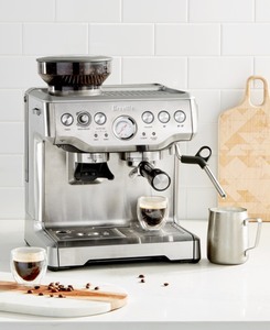 lot 3420 image: Breville - the Barista Express Espresso Machine with 15 bars of pressure, Milk Frother and intergrated grinder - Stainless Steel