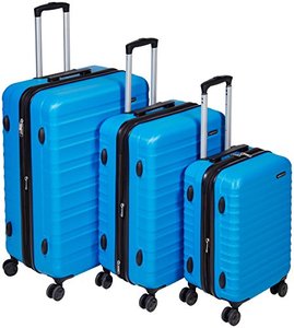 lot 3511 image: Amazon Basics 3-Piece Set Hardside Spinner, Blue