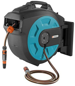 lot 3529 image: GARDENA Retractable Hose Reel 115-Feet With Convenient Hose Guide