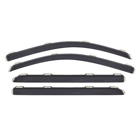 lot 5863 image: AVS 15-18 Chevy Silverado 2500 Crew Cab Ventvisor Front & Rear Window Deflectors 4pc - Smoke (1 pc broken)
