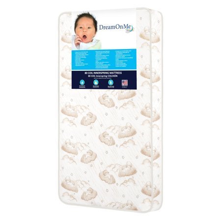 lot 5983 image: Ripped see pic - Dream On Me Twilight 5 in. 80 Coil Spring Crib and Toddler Bed Mattress