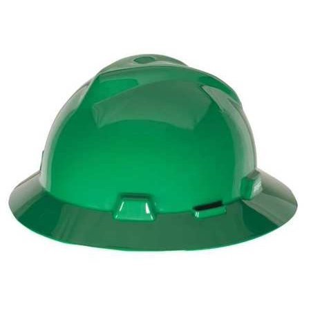 lot 6038 image: MSA 475370 Full Brim Hard Hat, Type 1, Class E, Ratchet (4-Point), Green