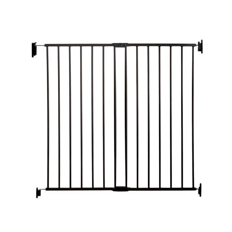 lot 6225 image: Regalo Extra Tall Stairway and Hallway Walk Through Baby Gate, Black