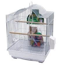 lot 6371 image: Penn-Plax Arch Style Complete Birds Kit Small Bird Cage