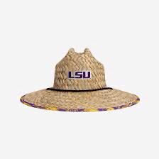 lot 6389 image: LSU Tigers Floral Straw Hat