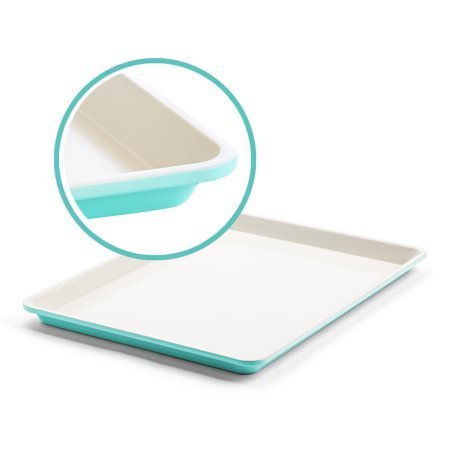 lot 6423 image: GreenLife Bakeware Healthy Ceramic Nonstick, Cookie Sheet, 18 x 13, Turquoise