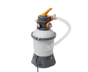 lot 6818 image: Bestway 58516E Flowclear 530 GPH Silica and Sand Swimming Pool Filter Pump, Gray