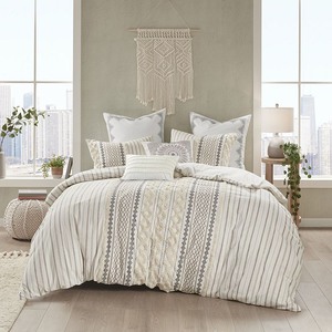 lot 6825 image: InkIvy Imani 3-Pc. KingCalifornia King Cotton Comforter Mini Set Bedding