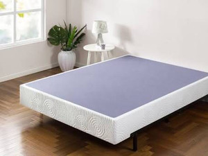lot 6861 image: ZINUS Metal Box Spring with Wood Slats 9 Inch Mattress Foundation  Sturdy S...
