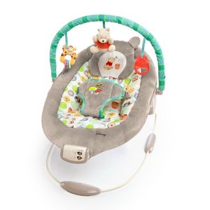 lot 6862 image: Bright Starts Disney Baby Bouncer Seat - Winnie the Pooh Dots & Hunny Pots