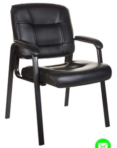 lot 6967 image: Some damage see pics - Amazon Basics Guest Chair Black