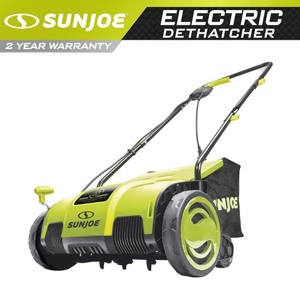 lot 6987 image: Sun Joe AJ798E Electric Lawn Dethatcher , 13 inch , 12 Amp , AirBoost Technology