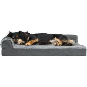 lot 50083 image: FurHaven Pet Products Deluxe Orthopedic Couch Pet Bed for Dogs & Cats Stone Gray Medium
