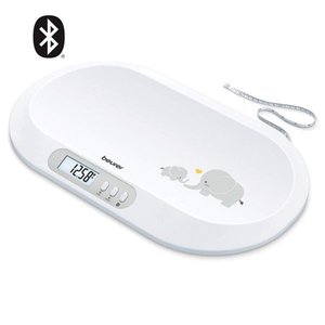 lot 50103 image: Beurer Baby Scale, Pet Scale, Digital, with Measuring Tape, Tracking Weight with App, LCD Display, Weighs lbsKgoz, Highly Accurate, BY90