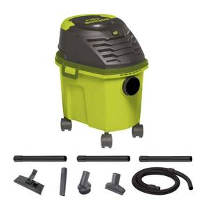 lot 50131 image: Sun Joe SWD2500 Ultra-Portable Wheeled WetDry Vacuum 2.5 Gallon � Included Accessories and Extensions