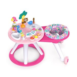 lot 50142 image: Bright Starts Around We Go 2-in-1 Walk-Around Activity Center & Table - Tropic Coral, Pink