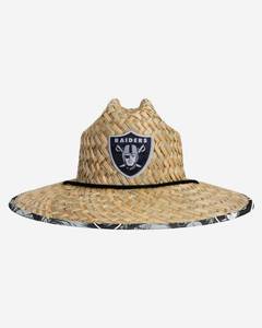 lot 50149 image: Las Vegas Raiders Floral Straw Hat