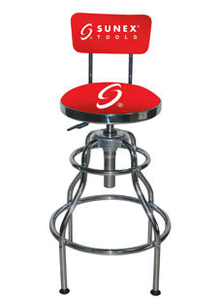 lot 50179 image: Sunex 8516 Sunex Hydraulic Shop Stool (Chrome)