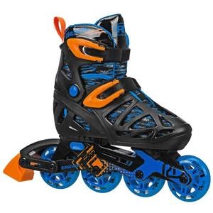 lot 50180 image: Roller Derby Tracer Kids Adjustable Inline Skate - BlackBlue S (12-1)