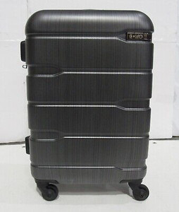 lot 51054 image: Used Coolife 1 Luggage Suitcase ABS Spinner plastic shell 20 Charcoal Gray A480