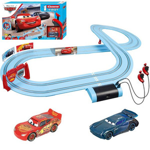 lot 51057 image: Carrera First DisneyPixar Cars Slot Car Race Track Includes 2 Cars pieces might be missing
