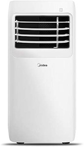 lot 51098 image: Midea 8,000 BTU DOE (5,300 BTU SACC) Portable Air Conditioner, Cools up to 175 Sq. Ft., Works as Dehumidifier & Fan, Remote Control & Window Kit Included   (Retails $339)