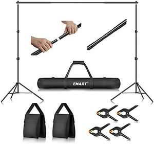 lot 62667 image: EMART Photo Video Studio 10Ft Adjustable Background Stand Backdrop Support System Kit with Carry Bag