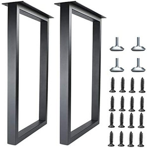 lot 62672 image: Topsair Metal Table Legs Desk Legs, Heavy Duty Square Tube Iron Desk Legs, DIY Furniture Legs for Dining Table, Coffee Table, Computer Desk, Workbench, Meeting Room Table, 28H x 17.7W (Rectangle)