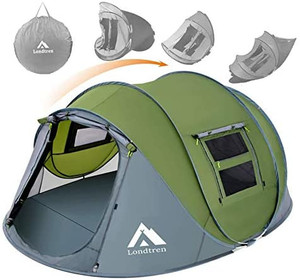 lot 62675 image: Easy Pop Up Tent Waterproof Automatic Setup 2 Doors-Instant Family Tents (SOLD AS IS)