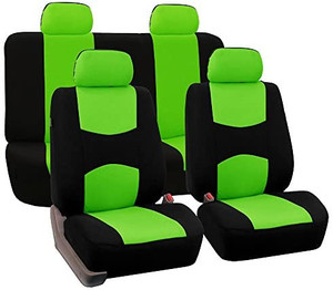 lot 62681 image: FH Group FB050GREEN114 Universal Fit Full Set Flat Cloth Fabric Green Automotive Seat Covers fits Most Cars, SUVs, Trucks, and Vans
