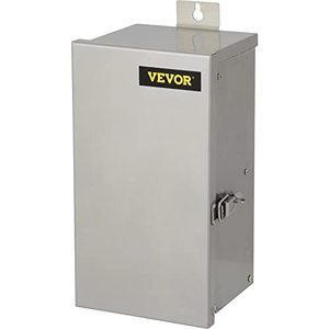 lot 62685 image: VEVOR Multi-Tap Low Voltage Transformer, 600W 120V AC to 12V13V14V15V AC, Heavy-Duty Stainless Steel Landscape Transformer with Digital Timer Photocell Sensor, for Landscape Lighting  (Power works fine)