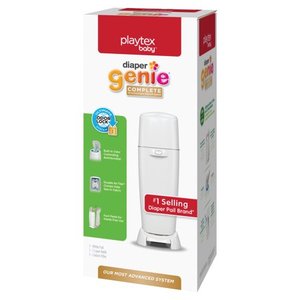lot 62703 image: Playtex Diaper Genie Complete White Diaper Pail with 1 Refill
