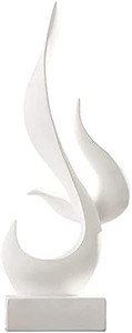 lot 62744 image: Joylern Resin Art Statue Minimalist Figurines Abstract Sculpture Desk Table Sculpture Ornaments for Home Bedroom Living Room Garden Office - White