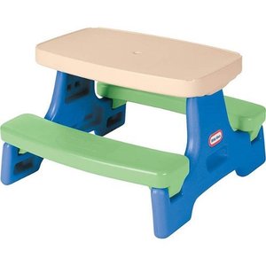 lot 63692 image: Little Tikes - Easy Store Jr. Play Table - BlueGreen