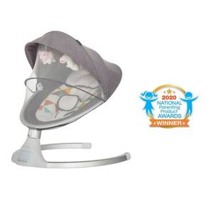 lot 63699 image: Dream On Me Zazu Cradling Swing in Grey and Pink   (May be missing power cord)