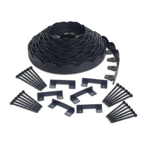 lot 63702 image: EasyFlex Scallop No-Dig Edging Tall Wall in Black, 100 ft. Kit, Plastic