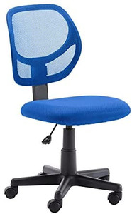 lot 63712 image: Amazon Basics Low-Back Computer Task Office Desk Chair with Swivel Casters, Blue