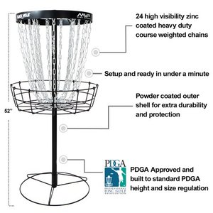 lot 63716 image: MVP Disc Sports Black Hole Pro Disc Golf Basket
