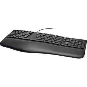 lot 63744 image: Kensington - K75400US Full-size Wired Keyboard with Pro Fit Ergo, Black